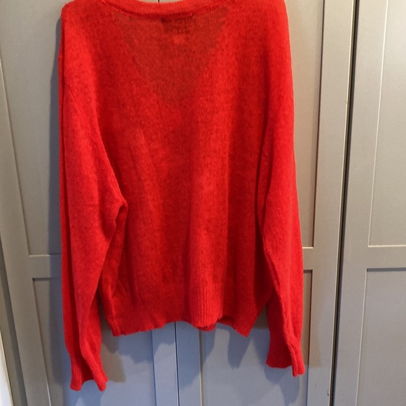 Fun Oversized Bright Red Sweater - Picture 5 of 6